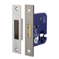 Euro Deadlock - Satin Nickel 66mm